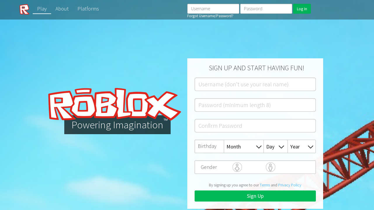 how do you sign up for roblox