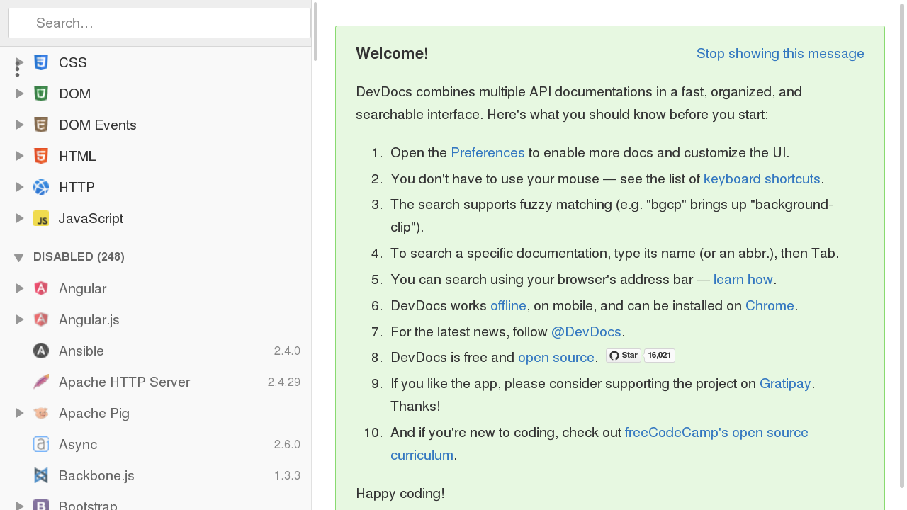 devdocs javascript bundling