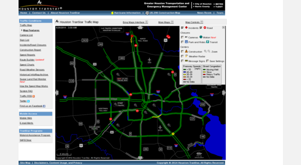 Houston Transtar Traffic Map: Simplified - FreeStyler.WS