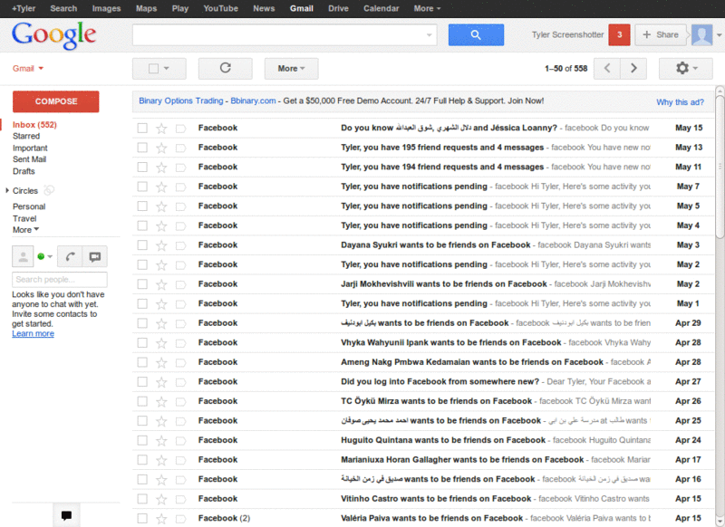 go for gmail inbox font size