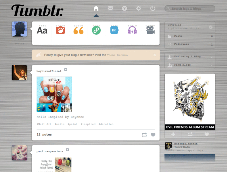 tumblr dash icon size