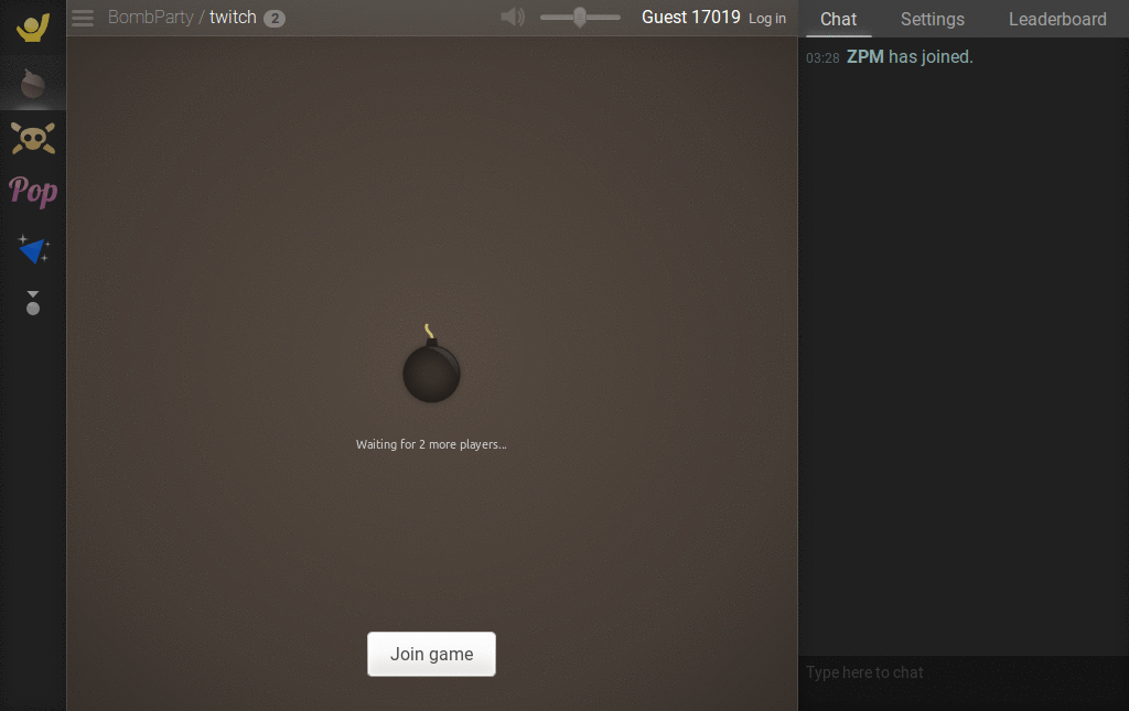 BombParty - Twitch