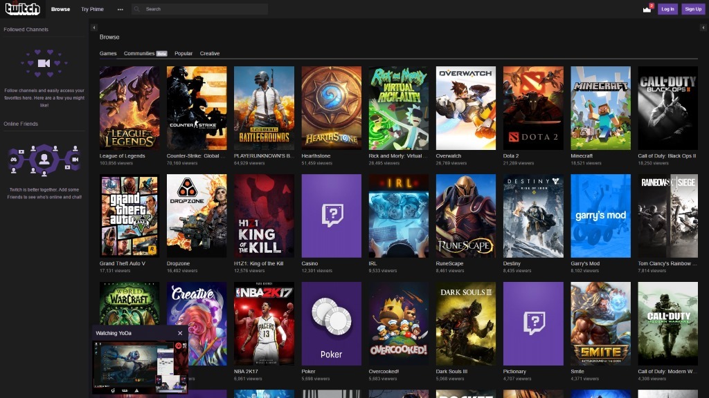 Twitch Dark Top Bar - Freestyler.ws