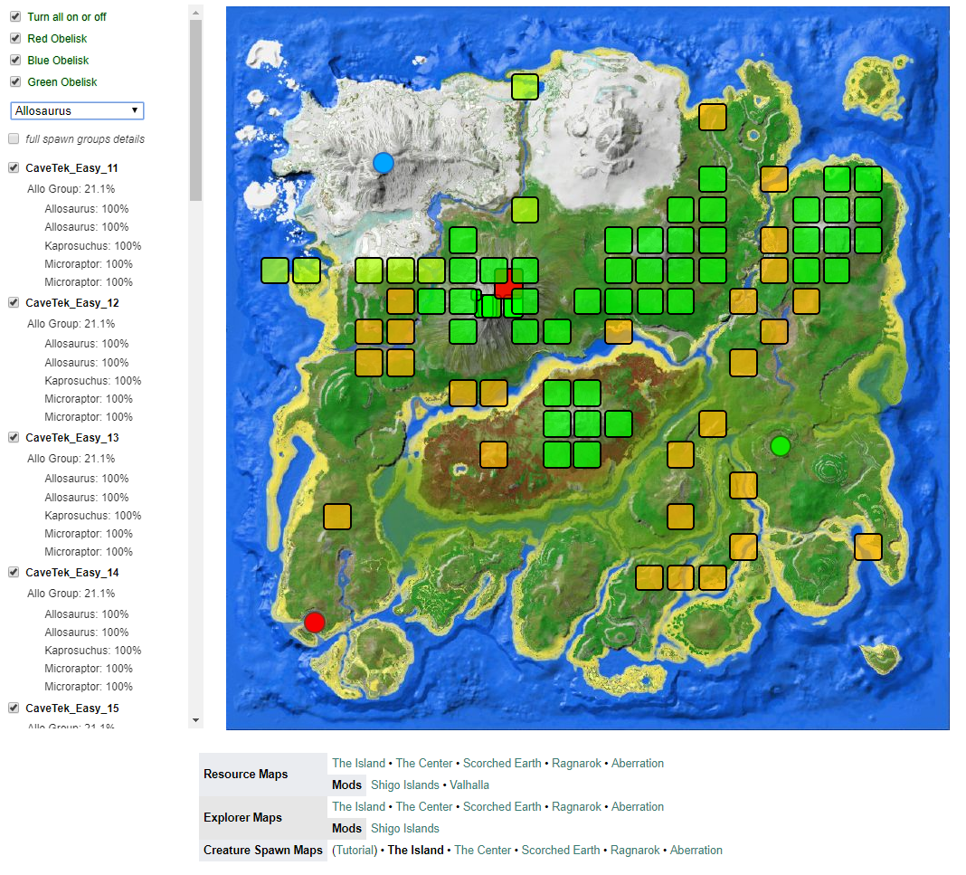 Ark Gamepedia Com Interactive Map Tweaks Freestyler Ws