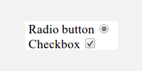 Radio and checkbox