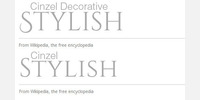 Cinzel / Cinzel Decorative comparison