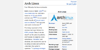 Archlinux on wikipedia.org