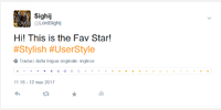 Example of Star (Tweet)
