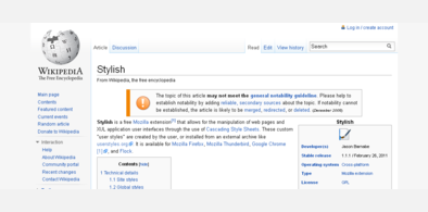 Main style screenshot