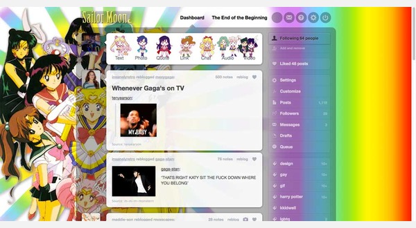 Sailor Moon Dashboard