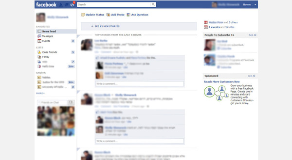 Facebook without ticker