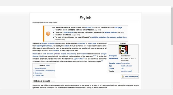 With the style applied