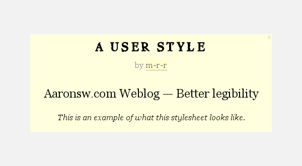 With the style applied