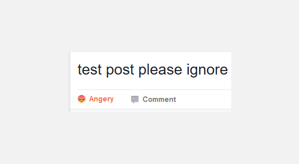 Reacting to a post with &quot;Angery&quot;