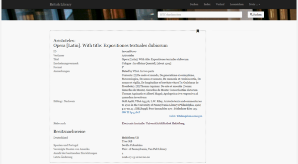 Example details page view